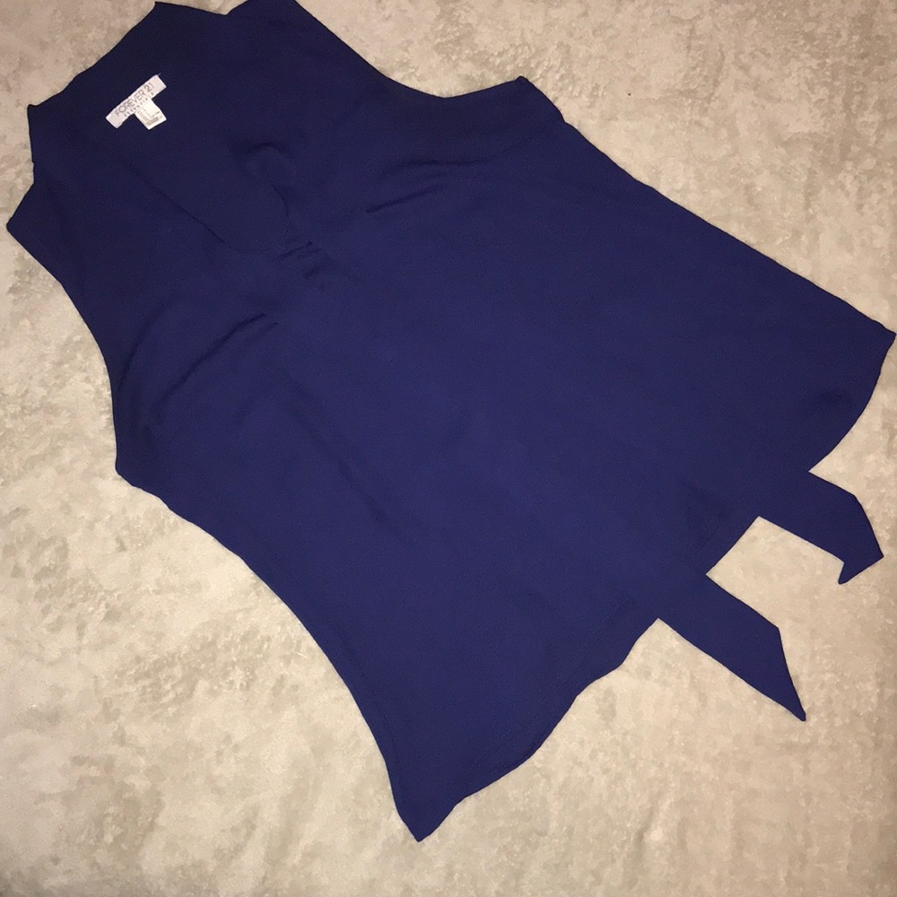 Navy Sheer sleeveless blouse